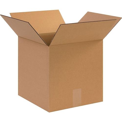 Corrugated Shipping Box - 12" L x 12" W x 12" H - Kraft - 25 Pack