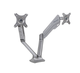 Heartwood 100-series Pneumatic Dual Monitor Arm, Silver