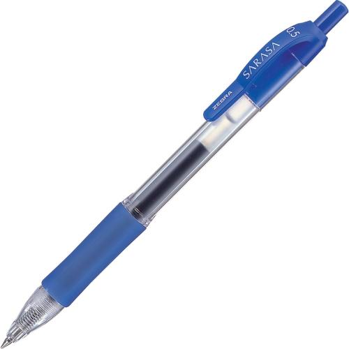 Zebra SARASA dry X20 Retractable Gel Pen - 0.5 mm (0.02") Fine Pen Point - Refillable - Retractable - Blue Ink - Pigment-based - Translucent Barrel - 1 Each