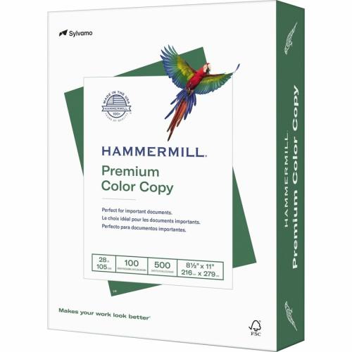 Hammermill Colour Copy Digital 8 1/2" x 11" Paper, 28 lb - 100 Brightness - Letter - 8 1/2" (215.90 mm) x 11" (279.40 mm) - 28 lb (12700.59 g) Basis Weight - Ultra Smooth, Extra Smooth - Acid-free, Printable, Jam-free - White - 500 Sheets pK