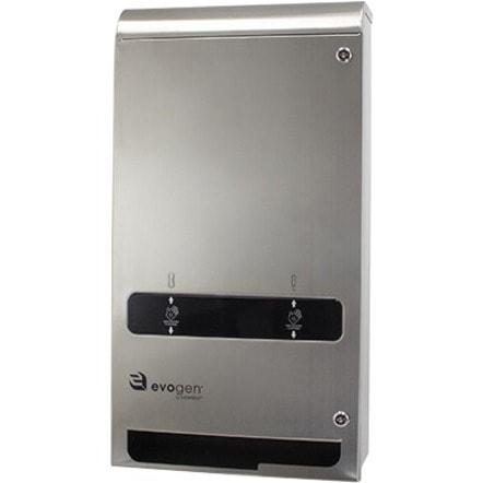 Hospeco Evogen EV3 No-Touch Menstrual Care Dual Vendor (EVNT3) - Stainless Steel - 1 Each