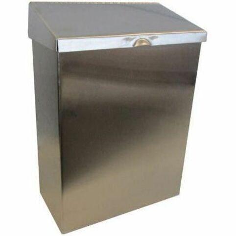 Hospeco Menstrual Care Product Waste Receptacle - Rectangular - 11" (279.40 mm) Height x 8" (203.20 mm) Width x 4" (101.60 mm) Depth - Stainless Steel - Stainless Steel - 1 Each