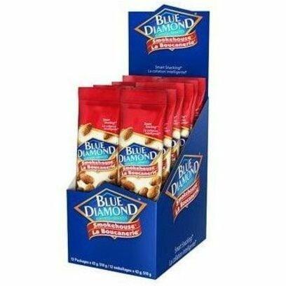 Blue Diamond Almonds, Smokehouse, 43 g, 12/BX - Cholesterol-free, Individually Wrapped - Smokehouse - 43 g - 12 / Box