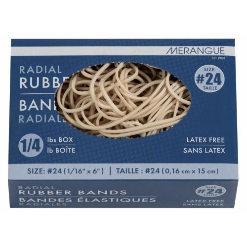 Merangue 1/4 Pound Box Size #24 Rubber Bands