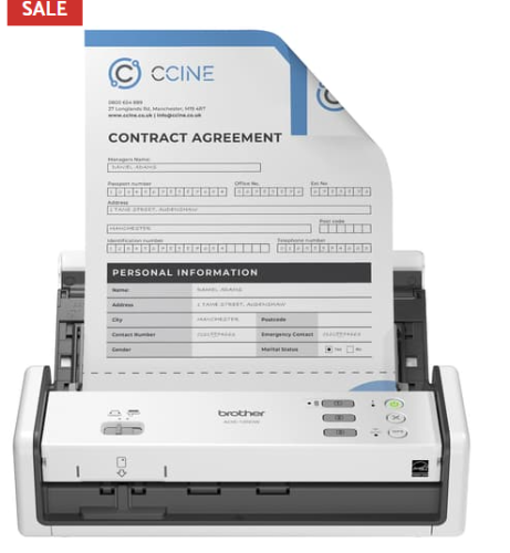 Brother ADS-1350W Wireless Compact Desktop Scanner