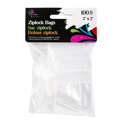 Time 4 Crafts, 100-pc Ziplock Bag, size: 2" x 2", pbh
