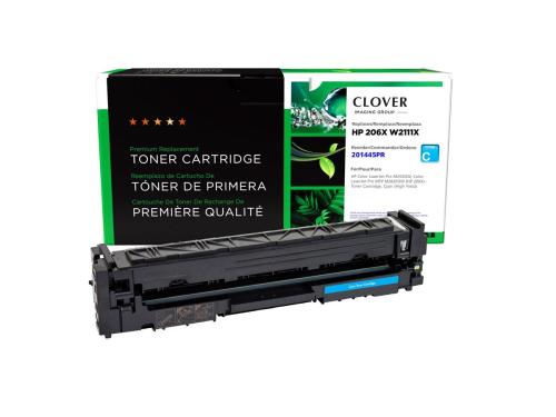 Clover Remanufactured Cyan Ink Cartridge Replacement For Hp W2111X(Hp 206X)