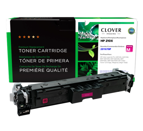 Clover Remanufactured High Yield Magenta Toner Cartridge (New Chip) for HP 210X (W2103X)