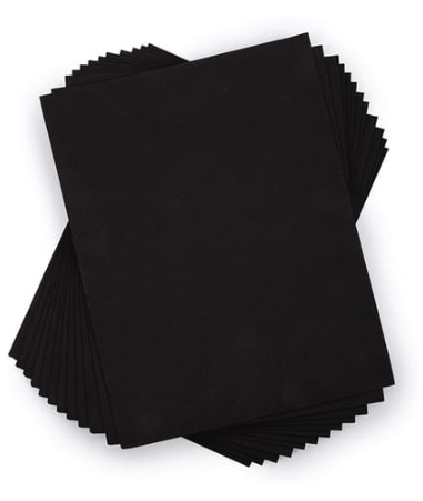 DBLG Import 9×12" Black Foam Sheets - Cutting, Glue, Painting, Crafting - 9" (228.60 mm) x 12" (304.80 mm)78.74 mil (2 mm) Thickness - 10 / Bag - Black - EVA