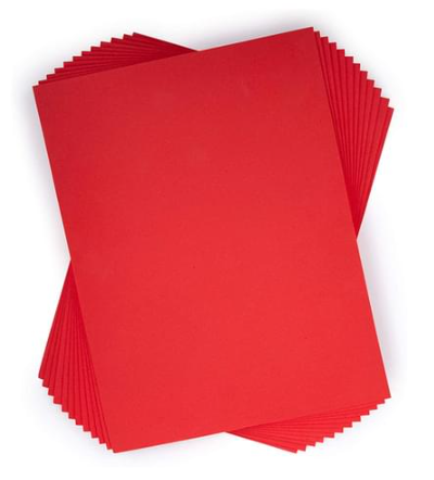 DBLG Import 9×12" Red Foam Sheets - Cutting, Glue, Painting, Crafting - 9" (228.60 mm) x 12" (304.80 mm)78.74 mil (2 mm) Thickness - 10 / Bag - Red - EVA