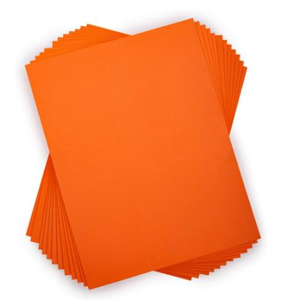 DBLG Import 9×12" Orange Foam Sheets - Cutting, Glue, Painting, Crafting - 9" (228.60 mm) x 12" (304.80 mm)78.74 mil (2 mm) Thickness - 10 / Bag - Orange - EVA