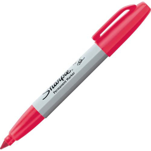 Sharpie Large Barrel Permanent Markers - Wide Chisel Marker Point - Red Ink - Alcohol Based - 1 Each