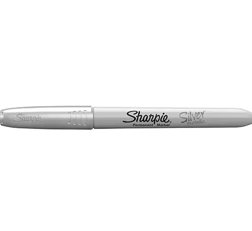 Sharpie Metallic Permanent Markers - 0.5 mm (0.02") Fine Chisel Marker Point - Silver Ink - 1 Each