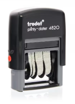Trodat Self-Inking Date Stamp with 4 mm Font Size - Date Stamp - Blue - Recycled - 1 Each