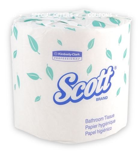 2Ply 550 Shts 40Cs 48040 SCOTT Standard Roll Bathroom Tissue, 40/case