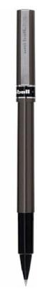 uniball™ Deluxe Rollerball Pens - 0.5 mm (0.02") Micro Pen Point - Black Ink - Gray Barrel - 1 Each