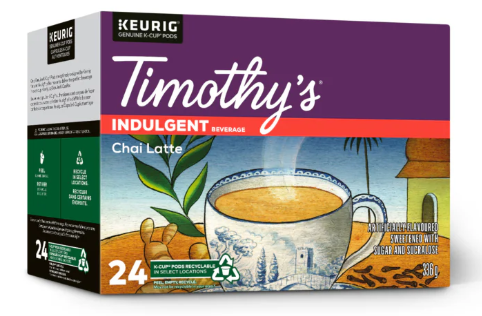 Timothy's Chai Latte K-Cup Pods - 24 Pack