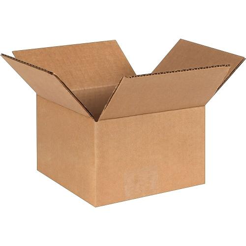 Corrugated Shipping Box - 6" L x 6" W x 4" H - Kraft - 25 Pack