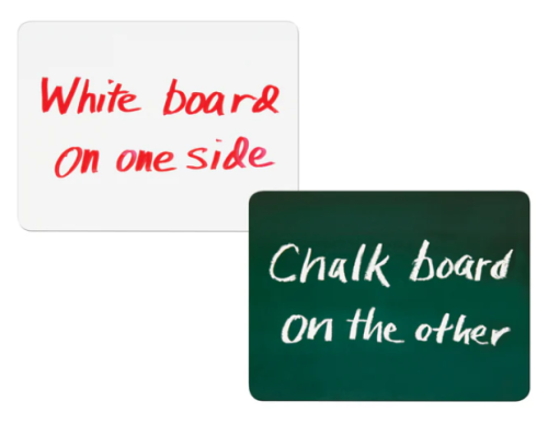 Creativity Street 2-in-1 Personal Combo Board - 12" (304.80 mm) Width x 9" (228.60 mm) Height - Dark Green Surface - 10 / Pack