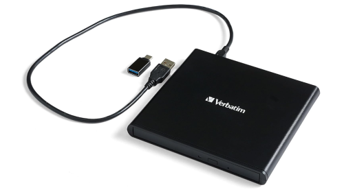 Verbatim DVD-Writer - External - 1 x Pack - DVD±R/±RW Support/24x CD Rewrite/8x DVD Rewrite - M-DISC Ready - Double-layer Media Supported - USB 2.0 - Slimline