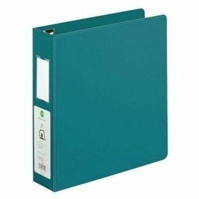 Grand & Toy 2" , D-Ring, Green, Letter-size (8 1/2" x 11") - Letter - 8 1/2" (215.90 mm) x 11" (279.40 mm) Sheet Size - 565 Sheet Capacity - 3 x 2" (50.80 mm) Ring(s) - Fastener(s): D-Ring - Pocket(s): 4, Front & Back, Internal - Polypropylene, Plastic, V