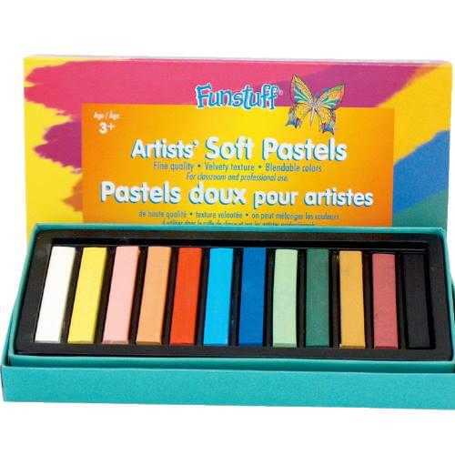 Funstuff® Artists' Soft Pastels Assorted Colours 12/pkg