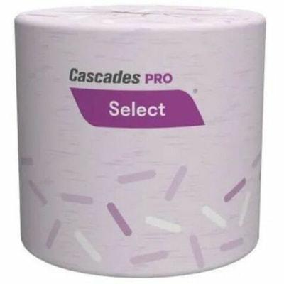 Cascades PRO Select Standard Bathroom Tissue, 1-Ply, White, 1000 sheets, 48 Rolls Per Pack - 1 Ply - 4.20" (106.68 mm) Width x 3.80" (96.52 mm) Length - 1000 Sheets/Roll - White - Paper - 48 Rolls Per Pack