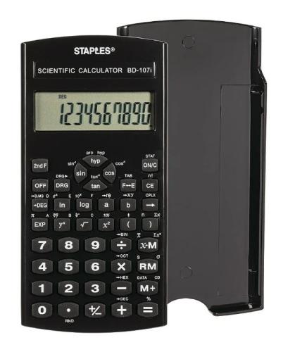 10-Digit Scientific Handheld Calculator, Black