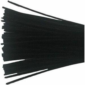 DBLG Import 4mm x 12" Black Chenilles - Craft Project - 0.16" (4 mm) Thickness x 12" (304.80 mm) Length - Black - Chenille - 100 / Pack