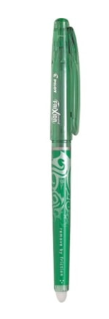 Pilot FriXion® Point Erasable Gel Rollerball Pen - 0.5 mm (0.02") Pen Point - Refillable - Erasable - Green Ink - Rubber Tip -  1 Each