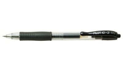 Pilot G2 Retractable Rollerball Pen - Black Ink - Black Barrel - 1 / Each