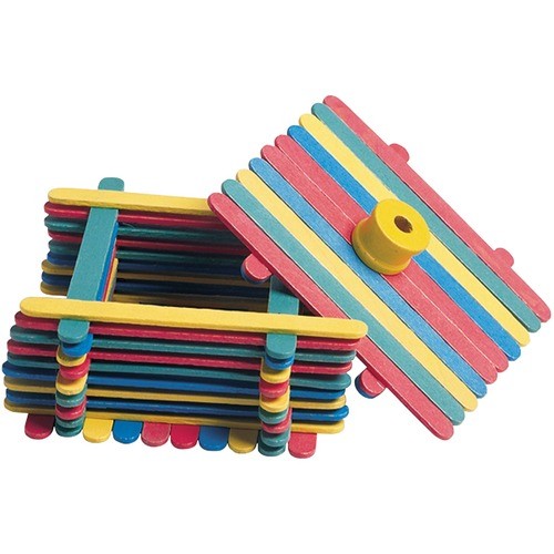 John Lewis Craft Sticks 4-1/2" x 3/8" Assorted Colours 1,000/box