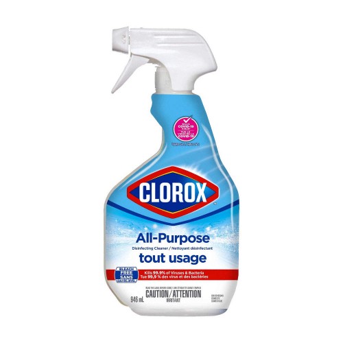 Clorox All Purpose Disinfecting Cleaner Spray - Spray - 32 fl oz (1 quart) - Fresh Clean Scent - 1 Each