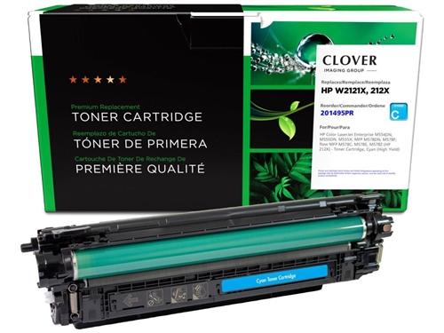 Clover Imaging 201495P ( HP W2121X ) ( 212X ) Remanufactured Cyan Toner Cartridge; 10,000 Pgs