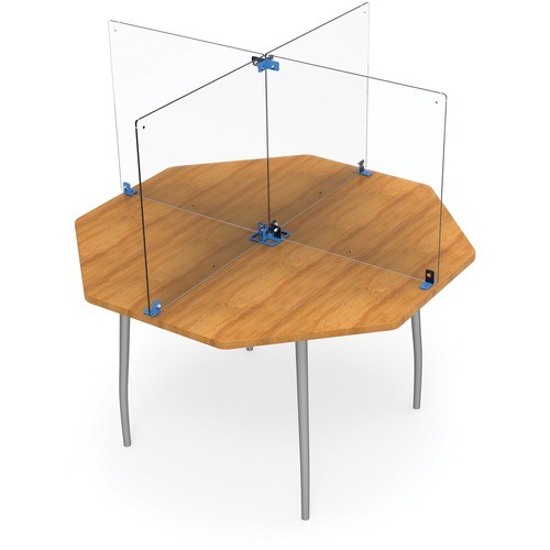 Copernicus Clear Dry-Erase X-Shaped Desk and Table Divider Kit