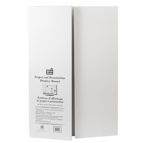O.WKs. 36" x48" Presentation Board, White/White, bulk