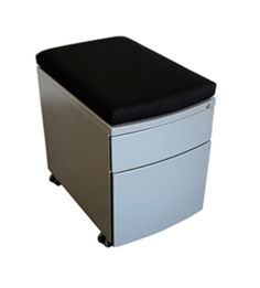 Heartwood 100-series Fabric Cushion for Metal Mobile Pedestals, Black