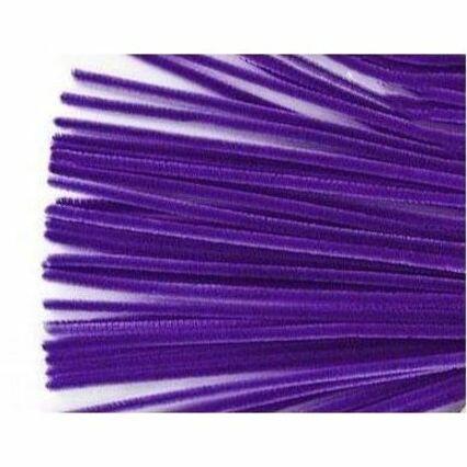 DBLG Import 4mm x 12" Purple Chenilles - Craft Project - 0.16" (4 mm) Thickness x 12" (304.80 mm) Length - Purple - Chenille - 100 / Pack