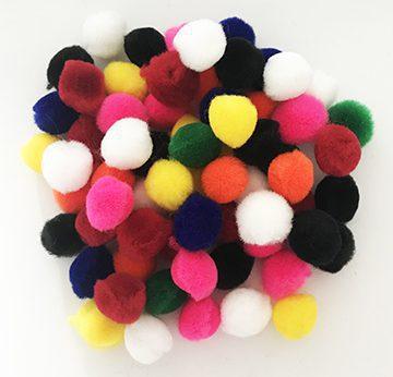 1/2" Assorted Colour Pompoms