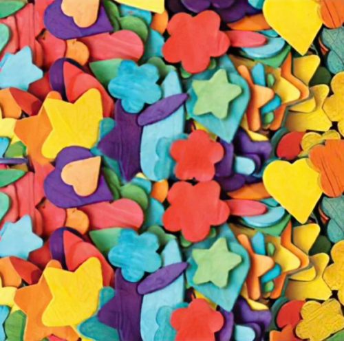 Shapes Wood Party 200 Pcs