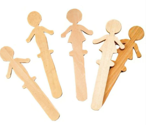 Wood Craft Sticks Wm&Man Shape