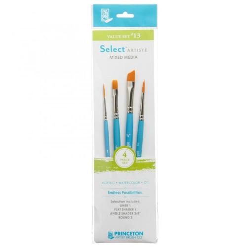Princeton Select Artiste Mixed Media Brush Set, 4/Set