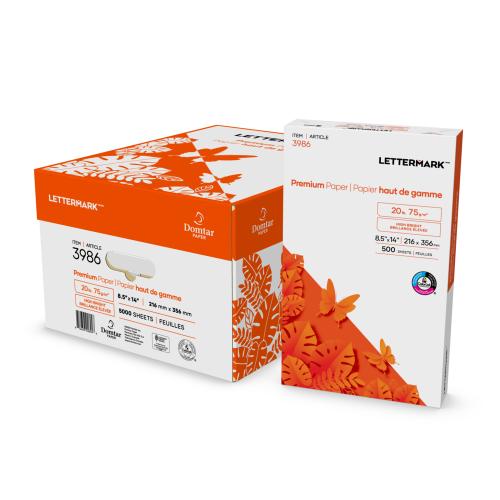Lettermark Premium Multipurpose Paper - 20 lb - 8-1/2" W x 14" H - 5000 Sheets