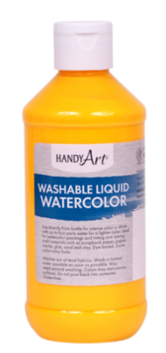 Handy Art Washable Liquid Watercolors - Flourecent Yellow Orange - 236 mL