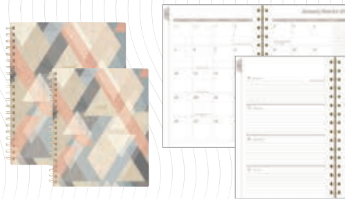 Cambridge Triad Weekly/Monthly Planner 8-1/2" x 6" Bilingual Multicolour - Weekly, Monthly - January 2025 - December 2025 - 6" x 8 1/2" Sheet Size - Multicolor - 1 Each