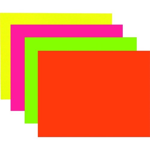 Hilroy Bristol Board 2-Ply 22x28" Assorted Fluorescent Colours 50/pkg