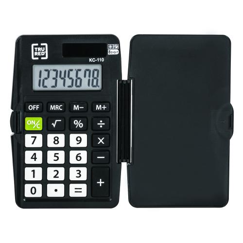 Tru Red KC-110 8-Digit Pocket Calculator with Cover