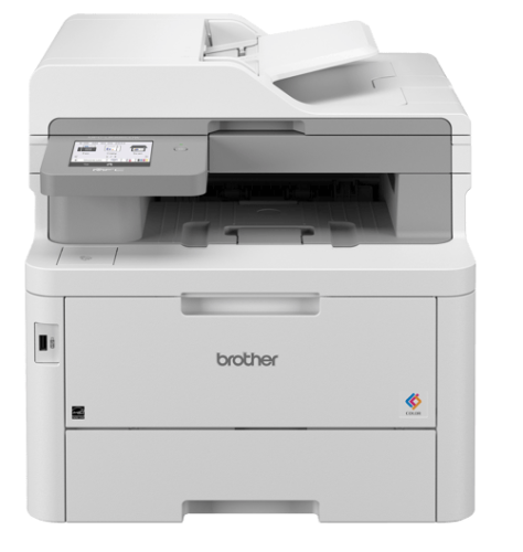 Brother MFCL8395CDW Digital Color All-in-One Printer, Print, Copy, Scan, Fax - Gigabit Ethernet, Dual Band Wireless: 802.11 b/g/n (2.4GHz), 802.11 a/n (5GHz), Hi-Speed USB 2.0 - 31 ppm - 2400 x 600 dpi - 3.5Inch - Touch Screen - 800MHz Processor - Letter