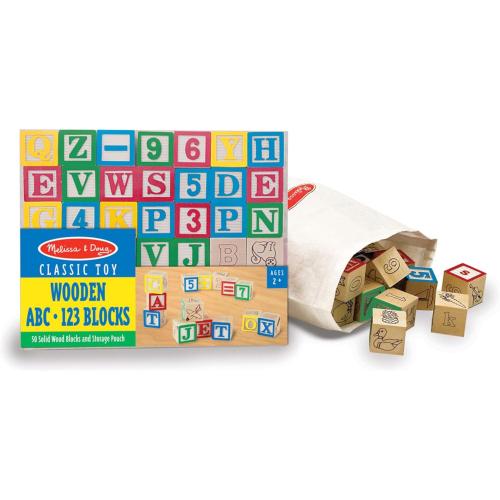 Melissa & Doug Wooden ABC/123 Blocks