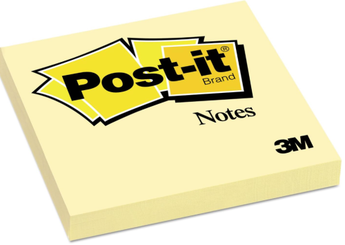 Post-it Notes - 3" x 3" - Canary Yellow - 1 Each.